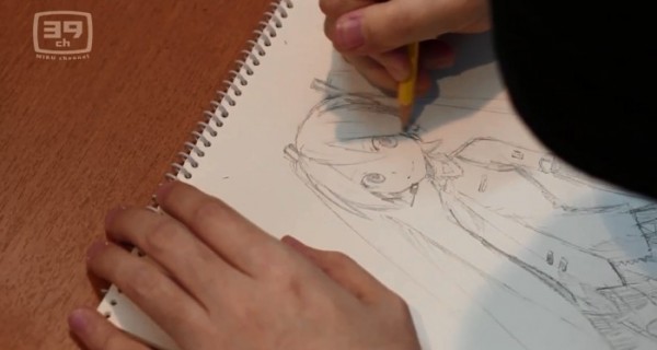KEI ilustrando a Miku Hatsune